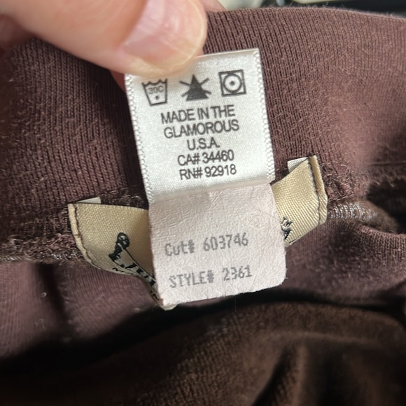 🛍️Juicy Couture Vintage Y2k (1999-2000) Velour Pants Brown XXL (12-14?) - Picture 4 of 8